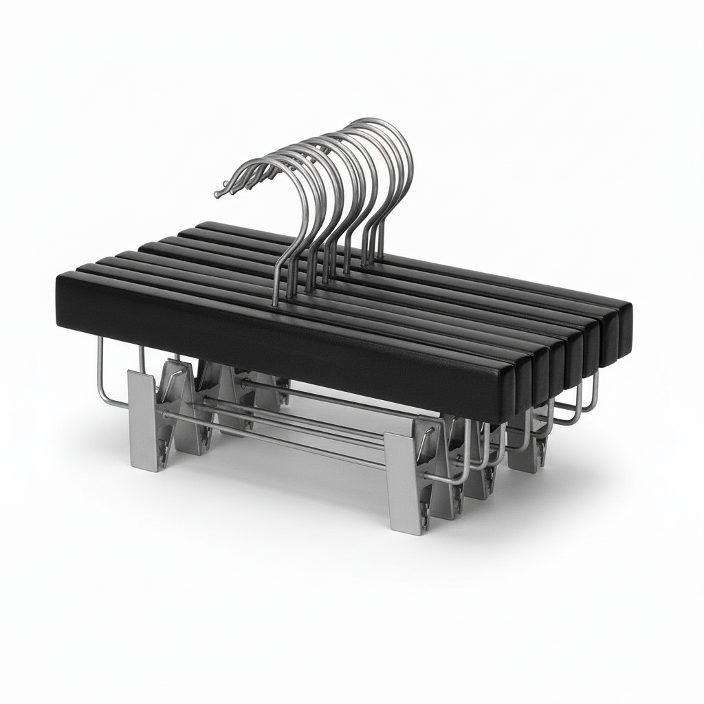 12" Black Wooden Skirt or Pant Hanger