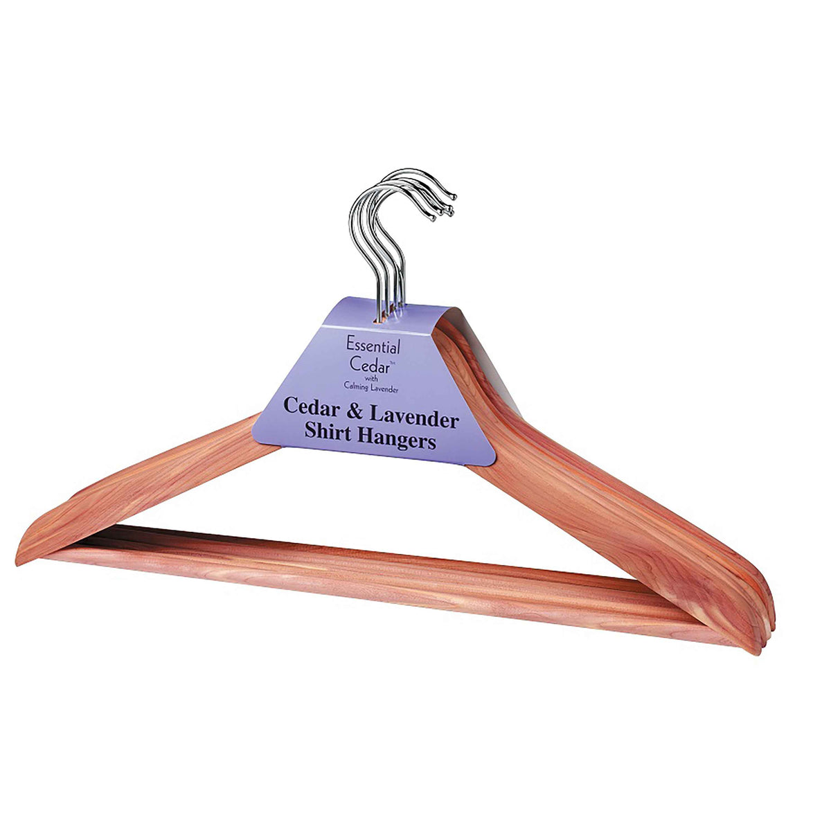 Essential Cedar - Basic Hanger w/lavender, Set of 10