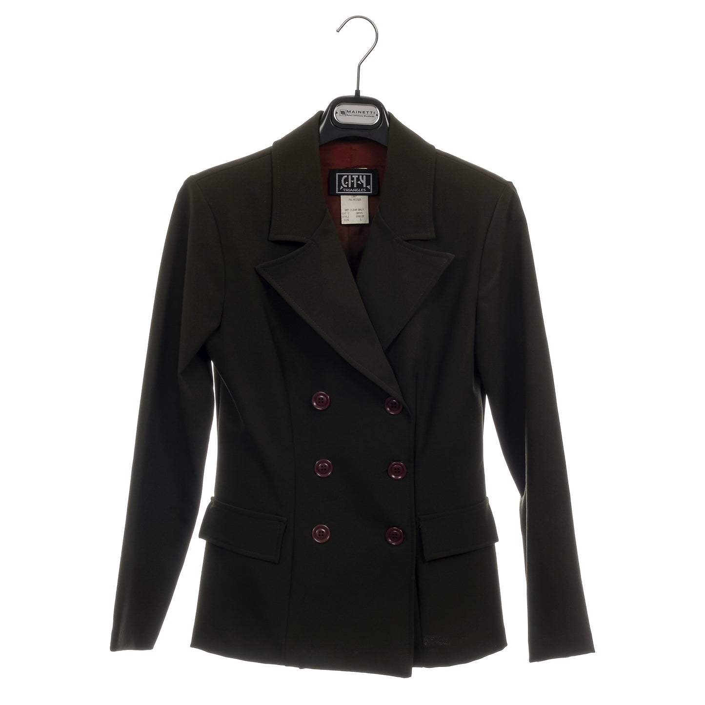 16.5" Black Plastic Jacket Hanger Mainetti ELL42)
