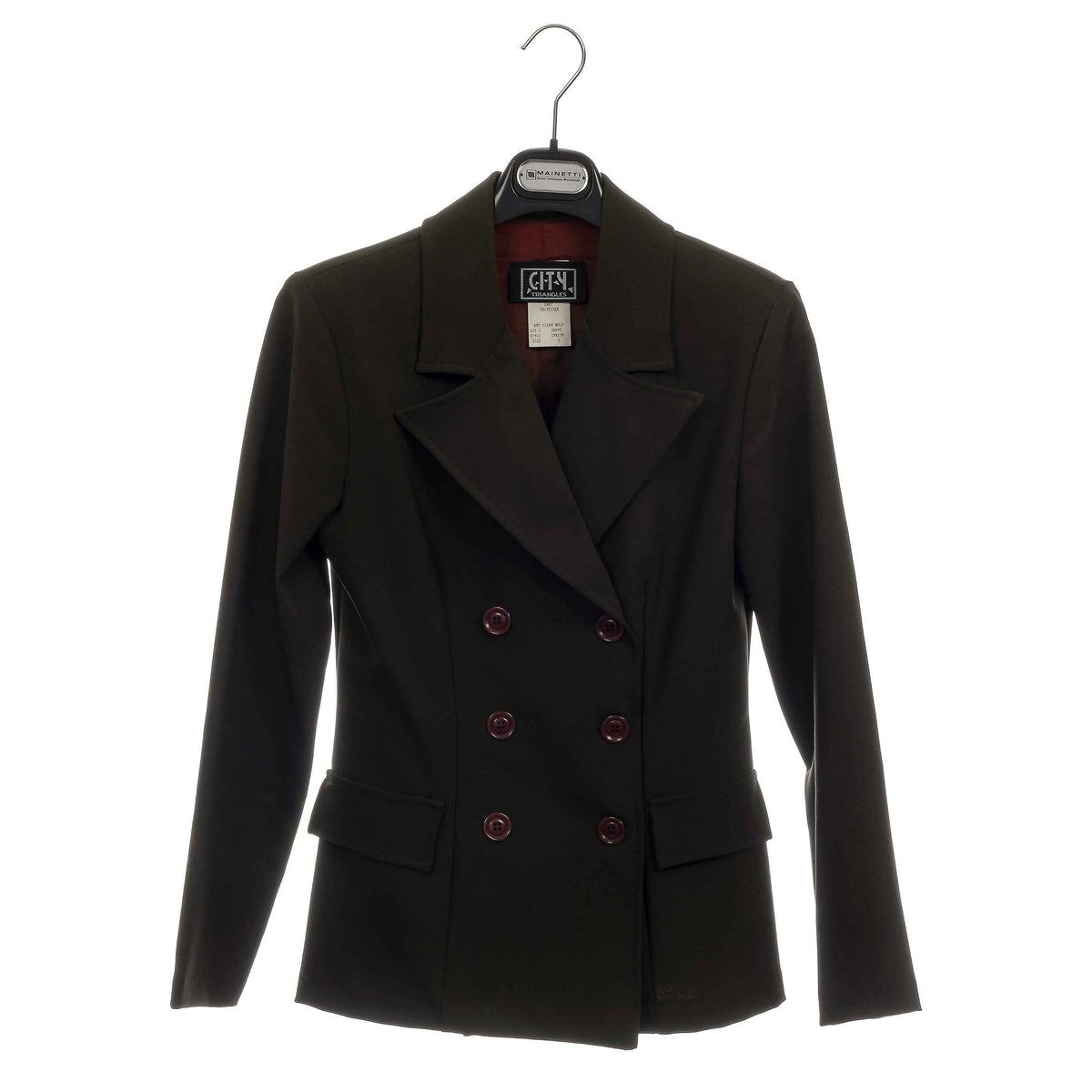 16.5" Black Plastic Jacket Hanger (Mainetti ELL42)