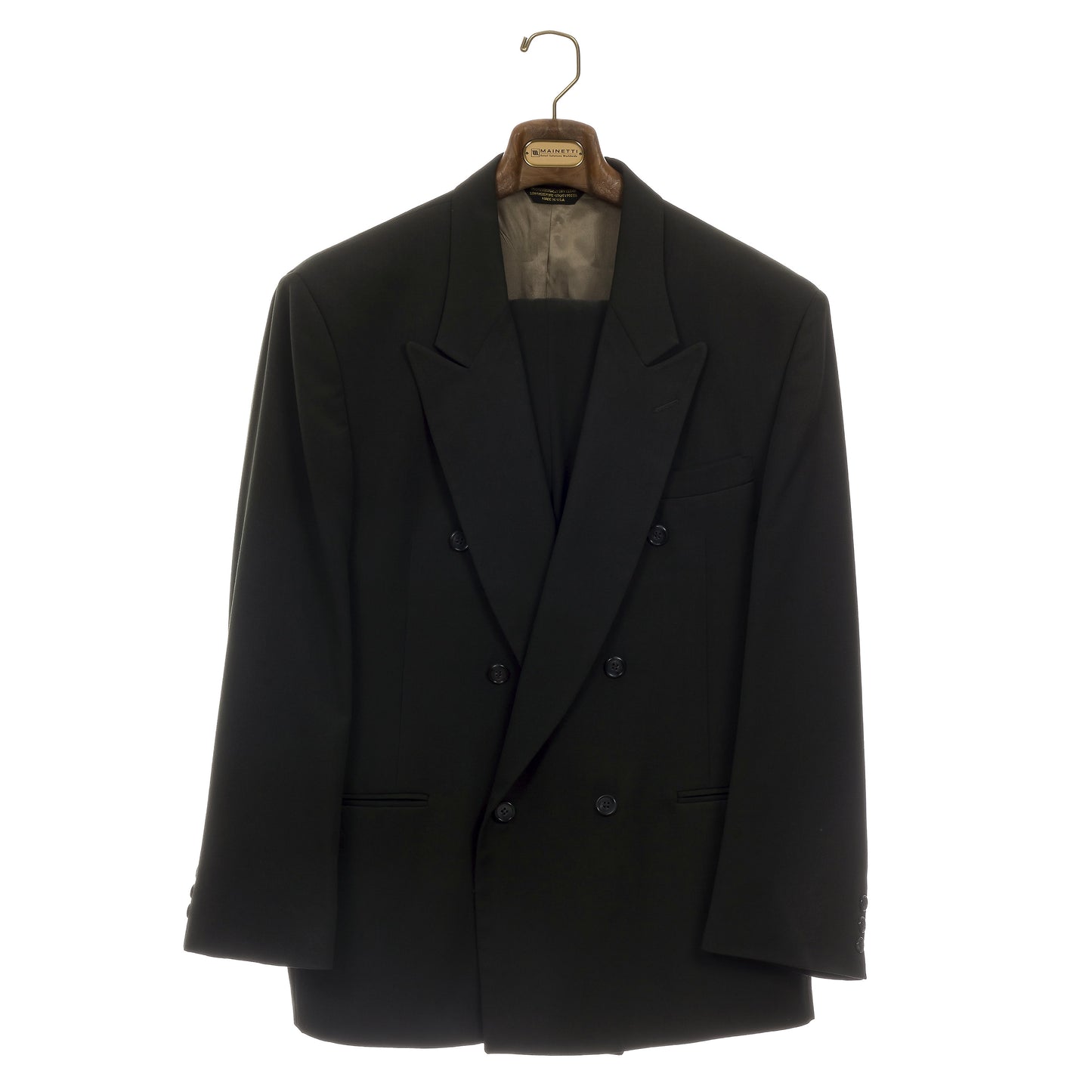 17" Plastic Premium Suit Hanger with Flocked Bar (Mainetti SAR43)