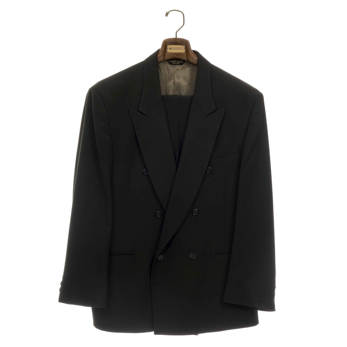 19" Plastic Premium Suit Hanger with Flocked Bar (Mainetti SAR48)