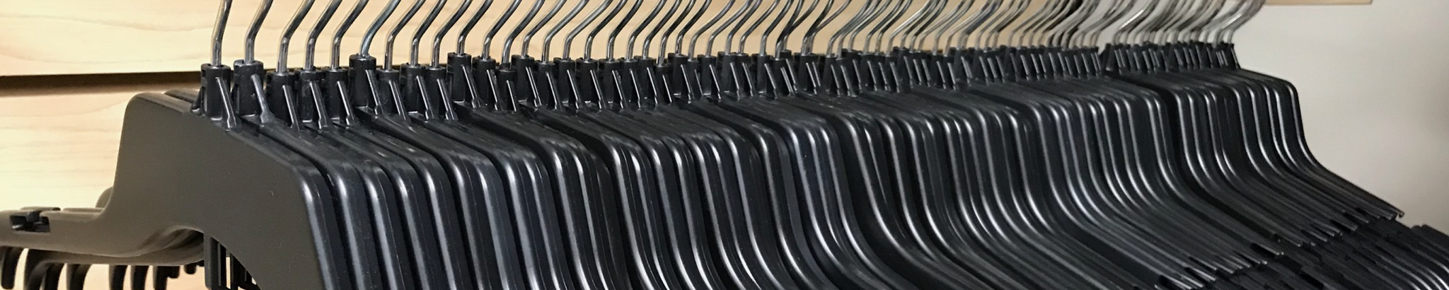 Mainetti 484 17 REUSE Black Plastic, Shirt Top Dress Hangers, with tu -  Mainetti USA