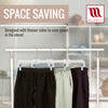 Mainetti 5131, 14" Clear Plastic, Pant Skirt Slack Bottom Hangers, with 360 swivel metal hook, sturdy metal non-slip padded clips