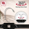 Mainetti 5131, 14" Black Plastic, Pant Skirt Slack Bottom Hangers, with 360 swivel metal hook, sturdy metal non-slip padded clips