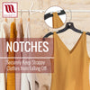 Mainetti 5400, 17" Black Plastic, Shirt Top Dress Hangers, with 360 swivel metal hook and notches for straps