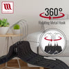 Mainetti 5400, 17" Black Plastic, Shirt Top Dress Hangers, with 360 swivel metal hook and notches for straps