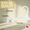 Mainetti 6110, 10" White all Plastic, Pant Skirt Slack Bottom Hangers, with sturdy plastic non-slip clips