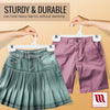 Mainetti 1001, 10" White all Plastic, Pant Skirt Slack Bottom Hangers, with sturdy plastic non-slip clips
