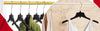 Mainetti 3329, 17" Heavy Duty Black Plastic, Jacket Coat Outerwear Hangers, with long turnable metal hook