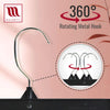 Mainetti 6010, 10" Black Plastic, Pant Skirt Slack Bottom Hangers, with turnable metal hook, sturdy plastic non-slip clips
