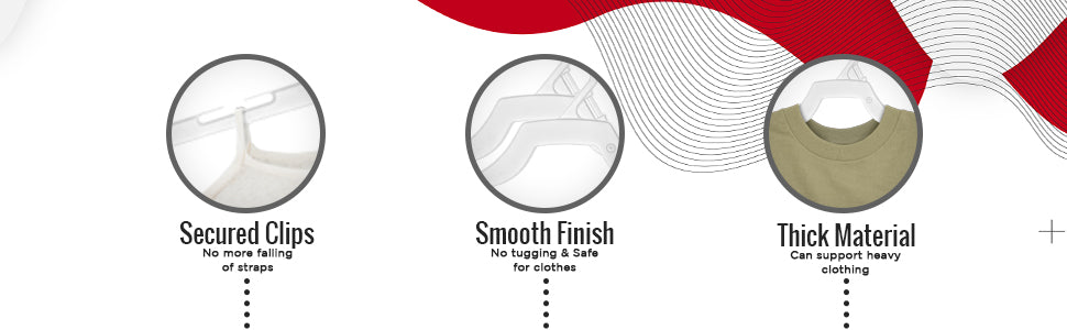 Mainetti 227, 14" White all Plastic, Shirt Top Dress Hangers, with notches for straps