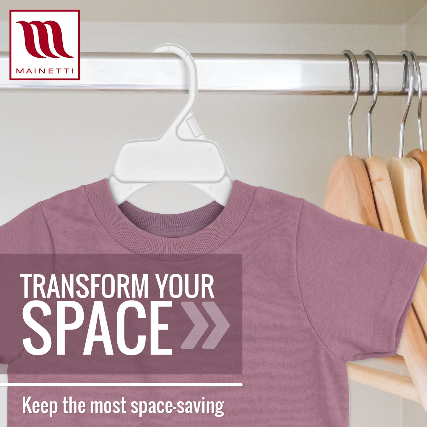 15" White All Plastic Shirt Top Dress Hangers With Notches For Straps (Mainetti 472)