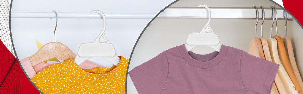 15" White All Plastic Shirt Top Dress Hangers With Notches For Straps (Mainetti 472)