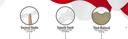 Mainetti 496, 12" White all Plastic, Shirt Top Dress Hangers, with notches for straps