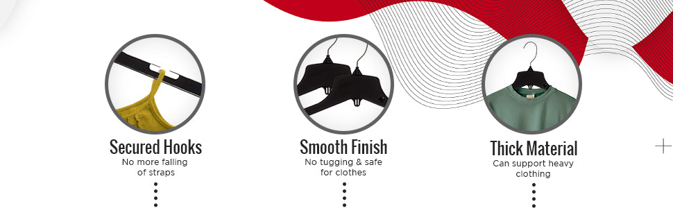 Mainetti 3328, 17" Heavy Duty Black Plastic, Jacket Coat Outerwear Hangers, with standard turnable metal hook