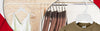 Mainetti 470, 17" White all Plastic, Shirt Top Dress Hangers, with notches for straps