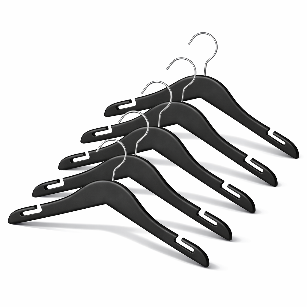 12" Black Wooden Shirt Hanger