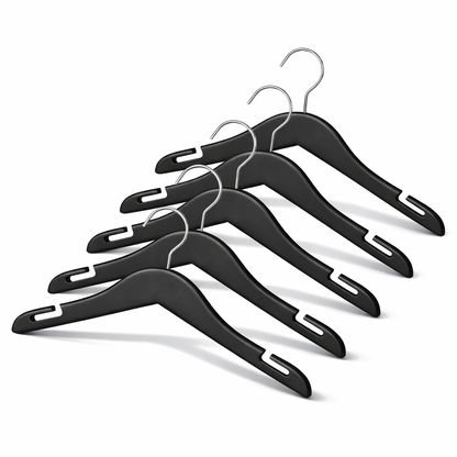 12" Black Wooden Shirt Hanger
