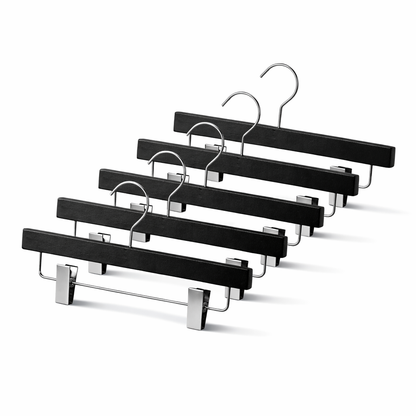 12" Black Wooden Skirt or Pant Hanger
