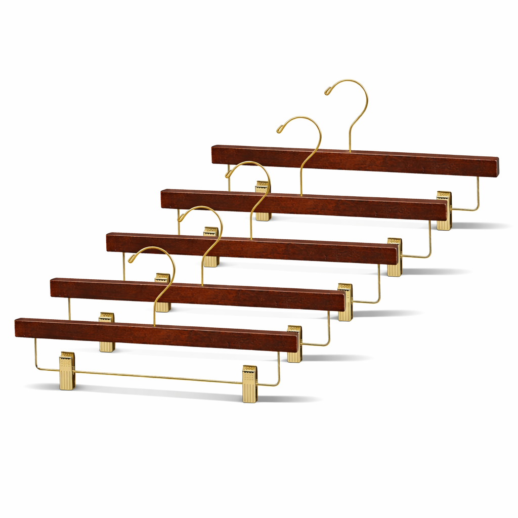 14" Wooden Bottom Hangers with Metal Clips
