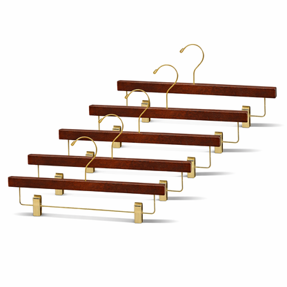 14" Wooden Bottom Hangers with Metal Clips