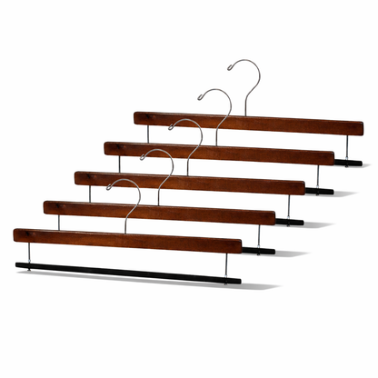 16" Wooden Bottom Hangers - Flocked Bar