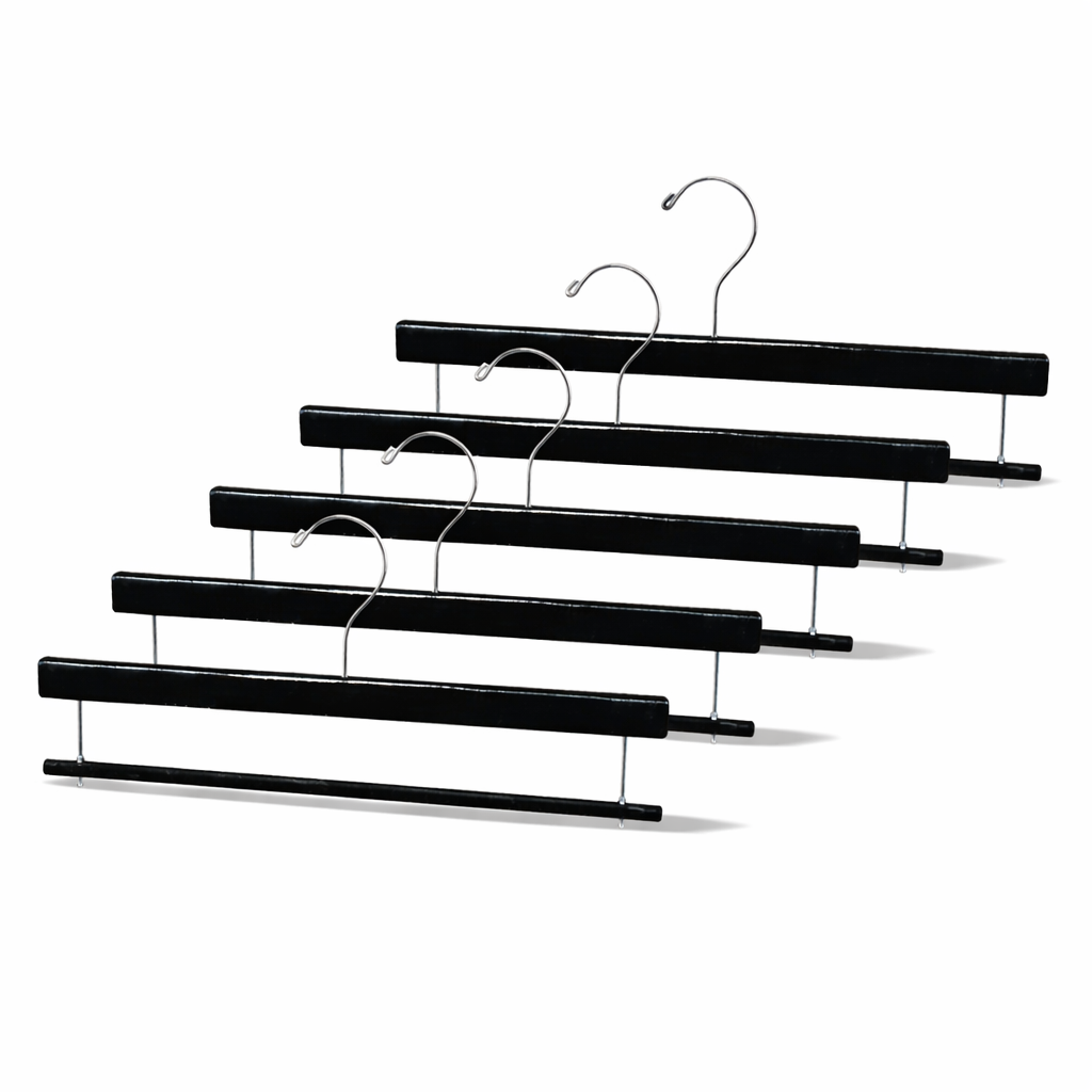 16" Wooden Bottom Hangers - Flocked Bar