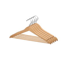 17" Rubber Coated Wooden Suit Hanger