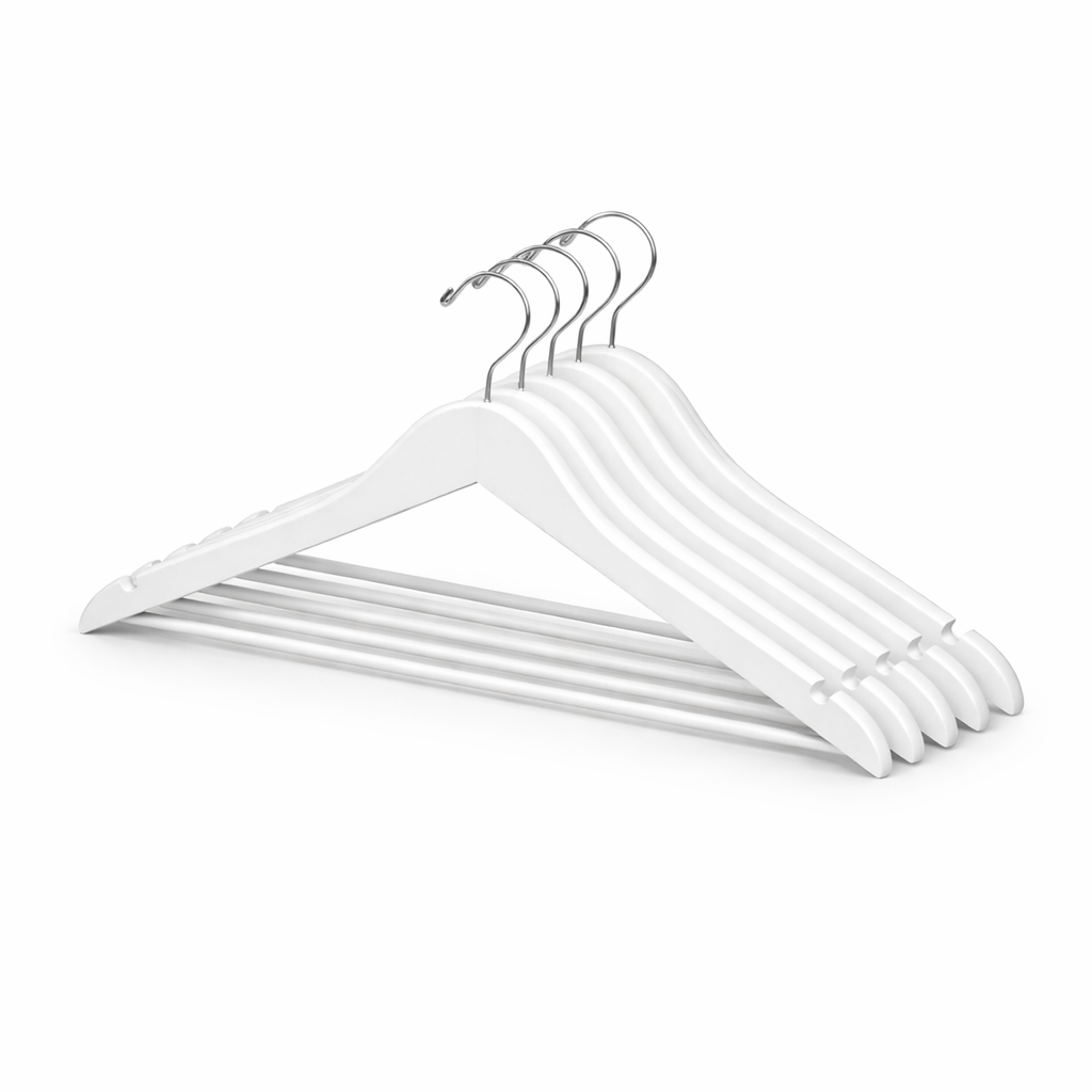 17" Rubber Coated Wooden Suit Hanger