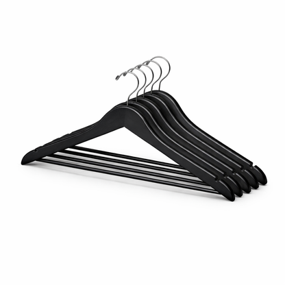 17" Rubber Coated Wooden Suit Hanger