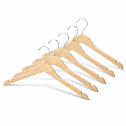 17" Premium Wooden Shirt Hanger (Mainetti WT01)
