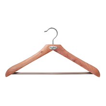 19" Classic Wooden Hanger With Non Slip Pant Bar