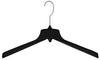 Mainetti 3320, 19" Heavy Duty Black Plastic, Jacket Coat Outerwear Hangers, with standard metal hook Reuse mix molds