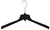 Mainetti 3320, 19" Heavy Duty Black Plastic, Jacket Coat Outerwear Hangers, with standard metal hook Reuse mix molds