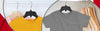 Mainetti 485, 15" Black Plastic, Shirt Top Dress Hangers, with turnable metal hook and notches for straps