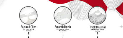 10" White all Plastic, Shirt Top Dress Hangers, with notches for straps (Mainetti 495)