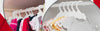 Mainetti 495, 10" White all Plastic, Shirt Top Dress Hangers, with notches for straps