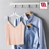 Mainetti 5400, 17" Clear Plastic, Shirt Top Dress Hangers, with 360 swivel metal hook and notches for straps