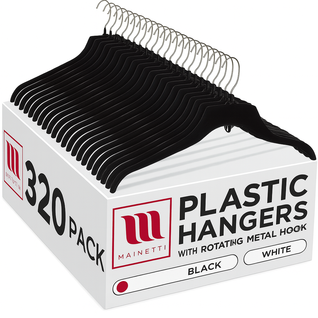 584 - PLASTIC 17” NON-SLIP TOP HANGER - Mainetti USA
