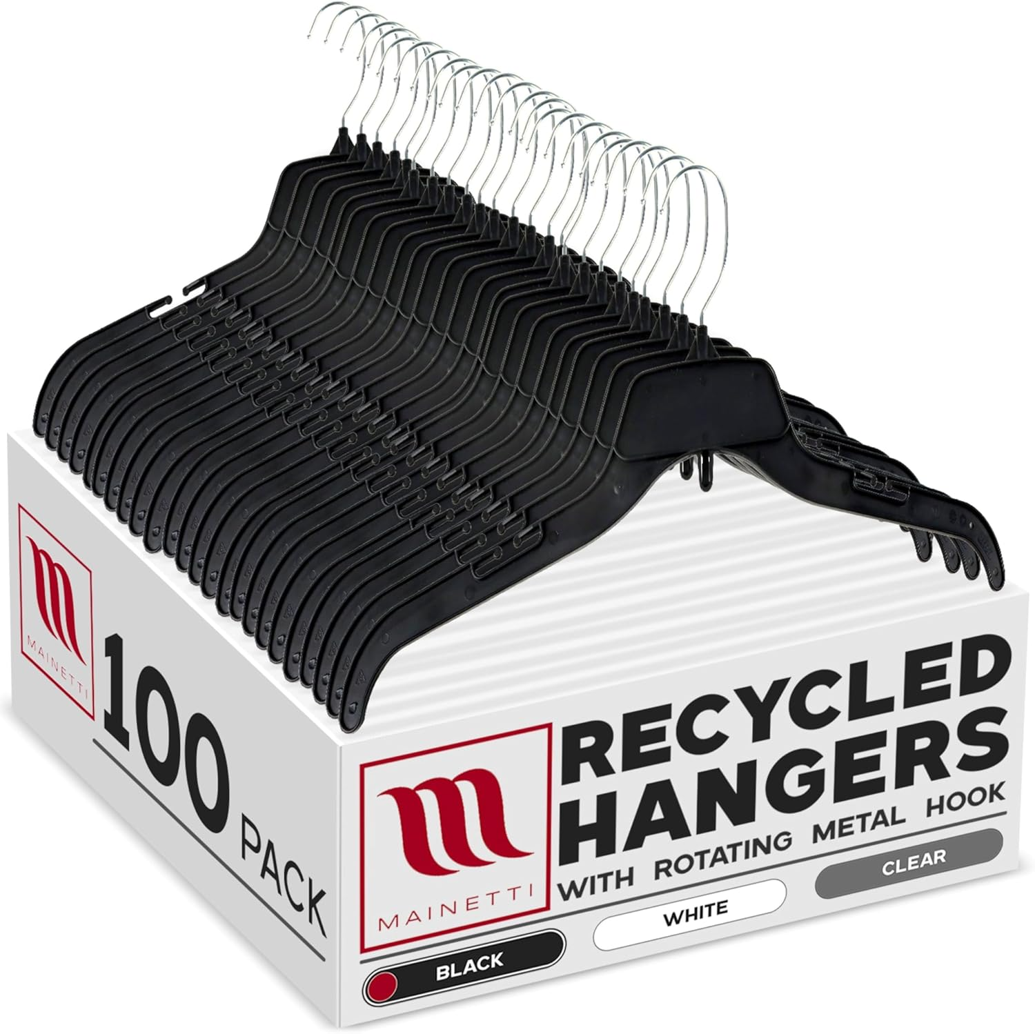 Mainetti 484 Recycled Black Plastic Hangers