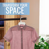 Mainetti 340, 16" White all Plastic, Shirt Top Dress Hangers, with notches for straps