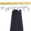 Mainetti 6110, 10" White all Plastic, Pant Skirt Slack Bottom Hangers, with sturdy plastic non-slip clips