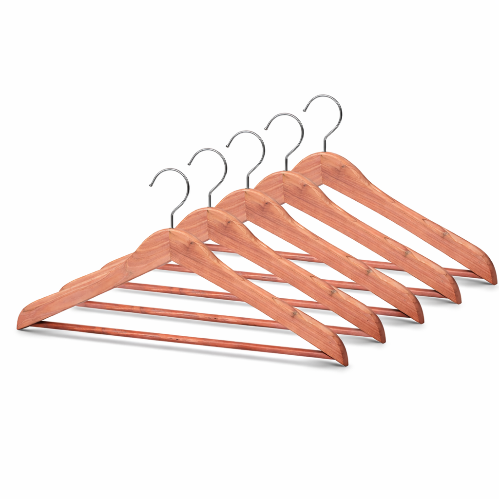 17" Basic Wooden Bottom Hangers With Bar