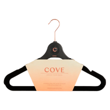 COVE *CREATE YOUR OASIS* 43cm Black rubberized hanger front piece with bar and rubber connector