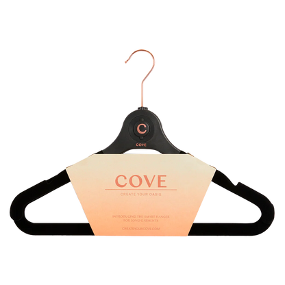 COVE *CREATE YOUR OASIS* 43cm Black rubberized hanger front piece with bar and rubber connector