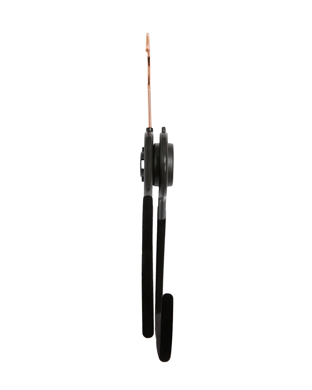 COVE *CREATE YOUR OASIS* 43cm Black rubberized hanger front piece with bar and rubber connector