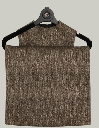 COVE *CREATE YOUR OASIS* 43cm Black rubberized hanger front piece with bar and rubber connector