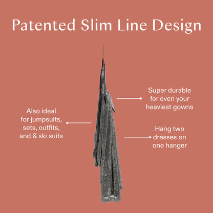 COVE *CREATE YOUR OASIS* 43cm Black rubberized hanger front piece with bar and rubber connector