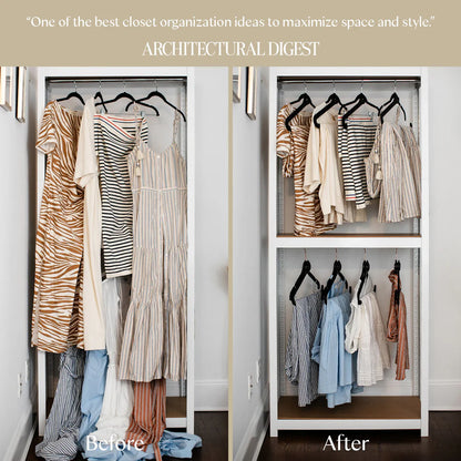 COVE *CREATE YOUR OASIS* 43cm Black rubberized hanger front piece with bar and rubber connector